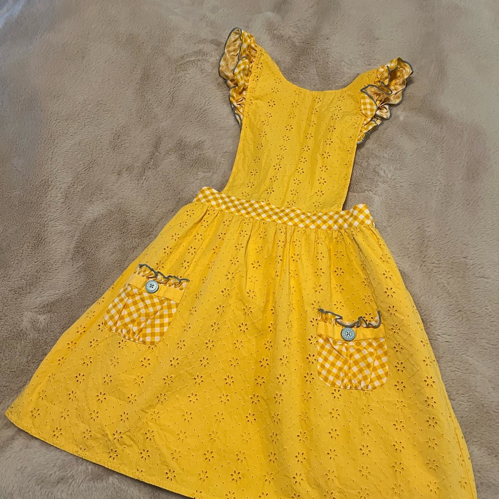 Matilda Jane Yellow Sundress with Flutter Sleeves and Scoop Neck